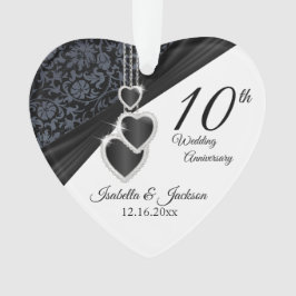 Ornamento Presente de aniversário de casamento de ônix de 10