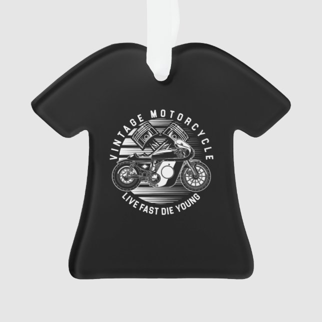 Ornamento Presente De Corrida De Motociclos Vintage Para Bik (Frente)