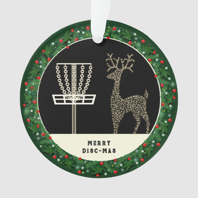 Ornamento Presente de Férias de Disc Golf (Frente)