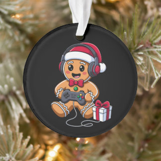 Ornamento Presente de Fones de Ouvido para Jogador de Natal