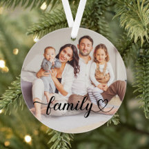 Presente de Foto de Família Moderna em Preto