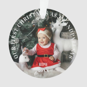 Ornamento Presente de Natal dos Avós com Foto Personalizada