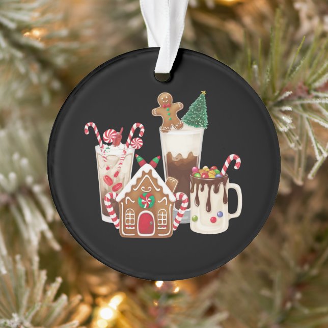 Ornamento Presente de Natal para Amante de Café de Pão de Me (Árvore)