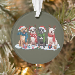 Ornamento Presente de Natal para Dono de Pitbull Festa de Na