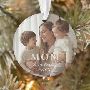 Ornamento Presente de Natal Personalizado com Foto da Mamãe