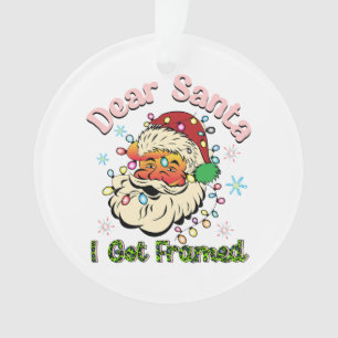 Ornamento Presente de Natal Querido Papai Noel Eu Fui Enquad