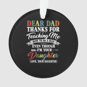 Ornamento Presente de pai  Caros Obrigados De Pai Para Me En