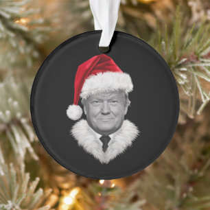 Ornamento Presente do chapéu engraçado de Natal de Donald Tr