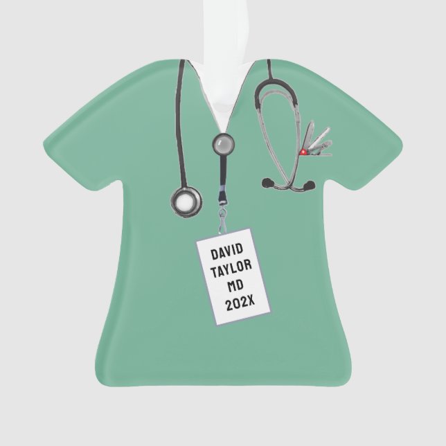 Ornamento Presente do Doutor Personalizado (Frente)