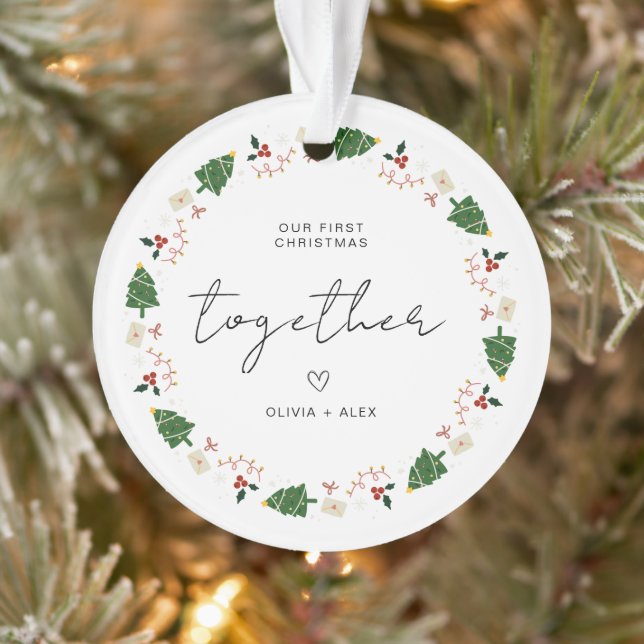 Ornamento Presente no Casal de Natal de primeira vez (Árvore)