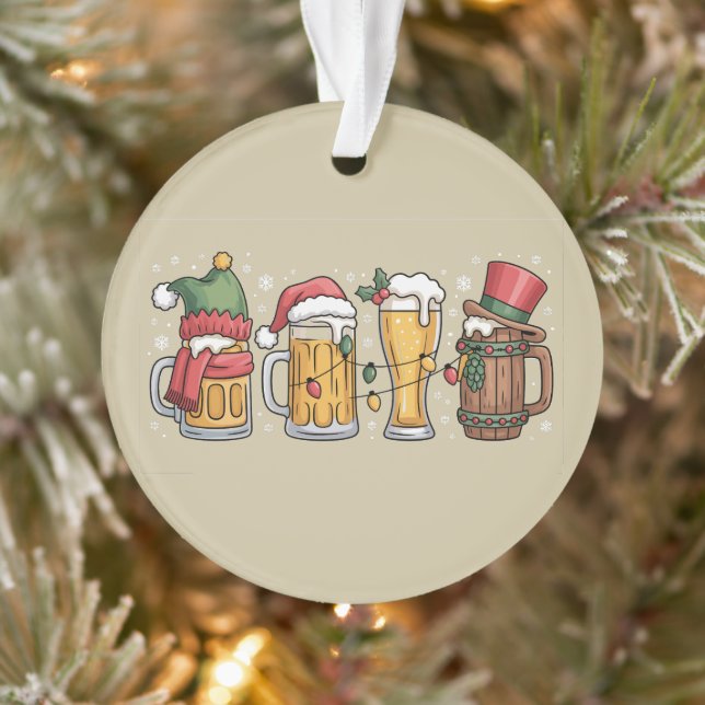 Ornamento Presente para Amante de Cerveja no Natal Espírito  (Árvore)