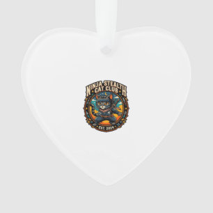 Ornamento Presente para Mãe de Gato Ninja Furtivo - Ninja St