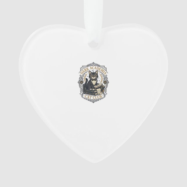 Ornamento Presente para Pai de Gato da Dark Academia - Dark  (Frente)