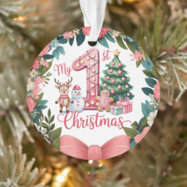 Ornamento Presente Personalizado de Primeiro Natal do Bebê