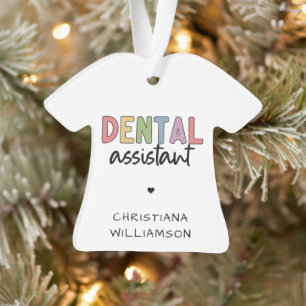 Ornamento Presente Personalizado para Assistente Dentário
