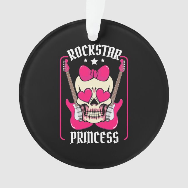 Ornamento Presente Xmas | Rockstar Princess Skull (Frente)
