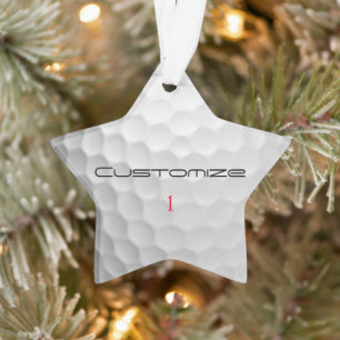 Ornamento Presentes de Bolas de Golfe Personalizadas da Séri