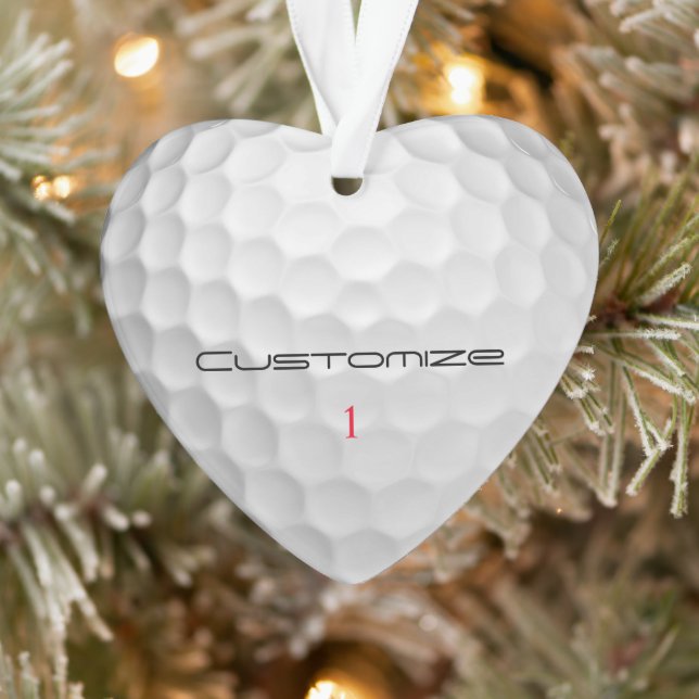 Ornamento Presentes de Bolas de Golfe Personalizadas Série S (Árvore)