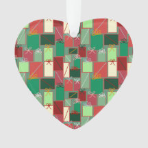 Presentes de Natal com fitas e Arcos