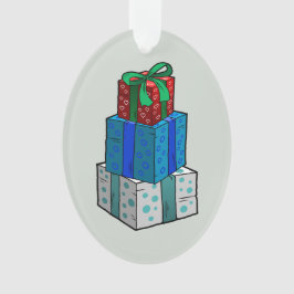 Ornamento Presentes de Natal Molhados