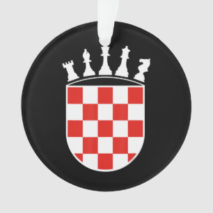 Ornamento Presentes do jogador de xadrez para croata