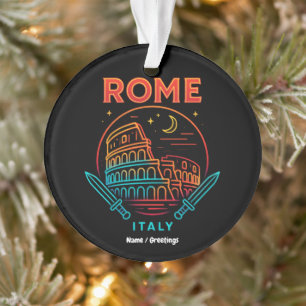 Ornamento Presentes Legais de Roma Itália Coliseu Vintage