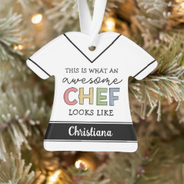 Ornamento Presentes personalizados incríveis de chef | Melho