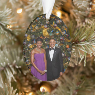 Ornamento Presidente americano Barack Obama em cartão de Nat