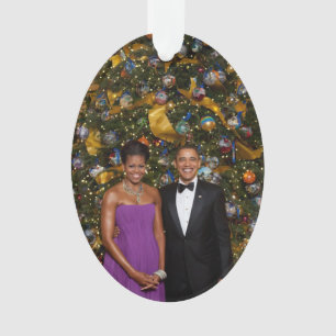 Ornamento Presidente americano Barack Obama em cartão de Nat