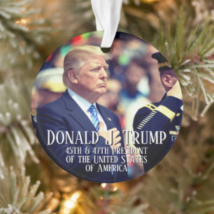 Ornamento Presidente Donald Trump Foto Keepsasak 45 47