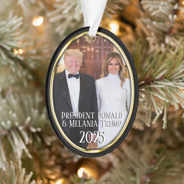 Ornamento Presidente Donald Trump & Melania 2023 (Árvore)