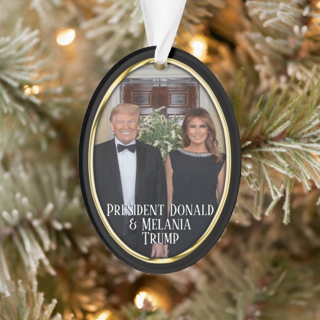Ornamento Presidente Donald Trump & Melania Natal (Árvore)