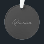 Ornamento Preto profissional adicione o seu nome, retro de e<br><div class="desc">Este modelo pode ser personalizado para atender a todas as ocupações pessoais.</div>