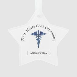 Ornamento Primeira Cerimônia de Casaco Branca de Enfermagem