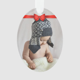 Ornamento Primeira foto do costume do Natal
