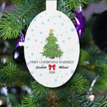 Primeiro Natal Casado com Acrílico de Casal Person