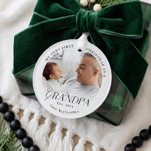 Primeiro Natal como Avô Foto Personalizada do Bebê