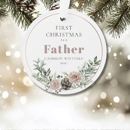 Ornamento Primeiro Natal como Pai Nome Ano