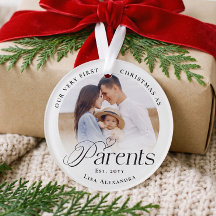 Primeiro Natal como Pais Personalizado Bebê Duas F