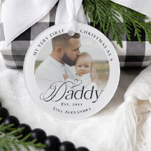 Primeiro Natal Como Papai Foto Personalizada do Be