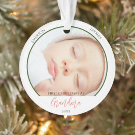 Ornamento Primeiro Natal Como Script De Foto Da Avó