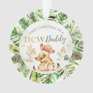 Ornamento Primeiro Natal Como Um Novo Meerkat Pai