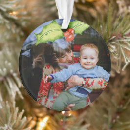 Ornamento Primeiro Natal como Vovó Avós Foto do Bebê