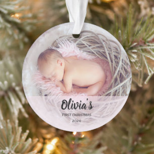Ornamento Primeiro Natal do Bebê Personalizado