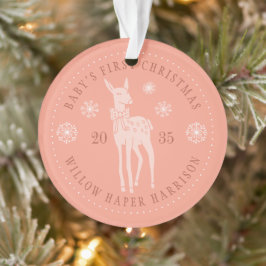 Ornamento Primeiro Natal do Bebê Presente Personalizado