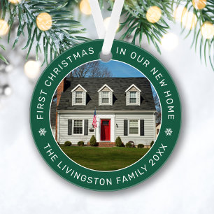 Ornamento Primeiro Natal em Nossa Nova Foto Personalizada Ve