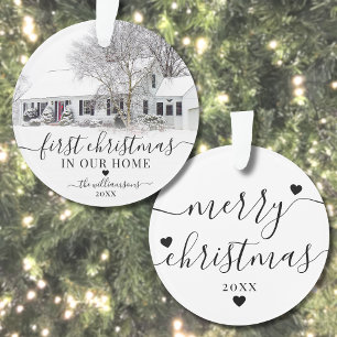 Ornamento Primeiro Natal em Nova Casa Roteiro Foto