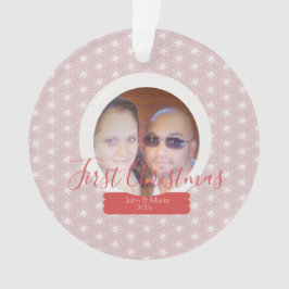 Ornamento Primeiro Natal Floco de Foto do Globo de Neve