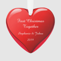 Primeiro Natal Juntos 2019 Coração Romântico Bonit