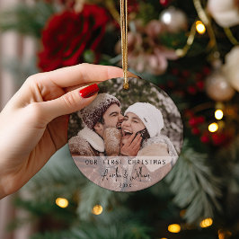 Ornamento Primeiro Natal Juntos | Árvore de Natal com 2 Foto
